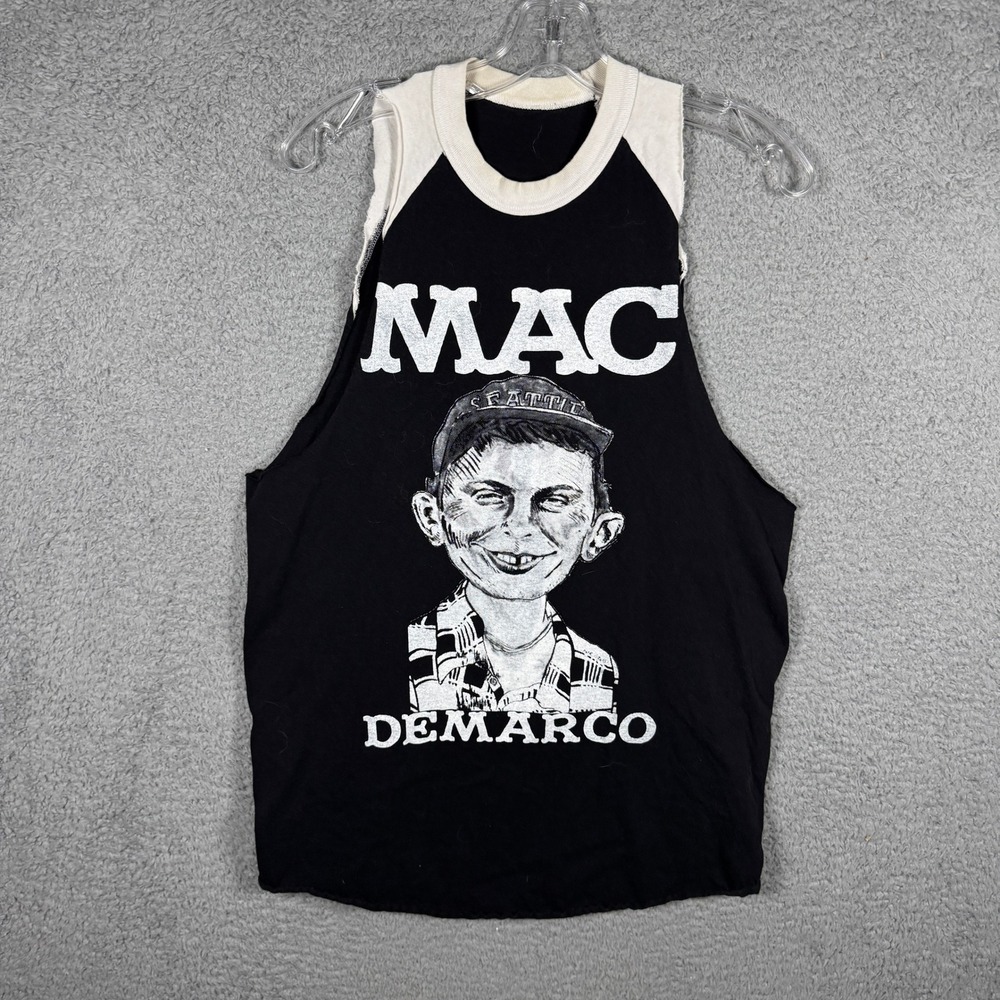 Mac DeMarco 2016 US Tour Graphic Tank Top Black White Sleeveless Men M